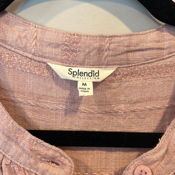 SPLENDID Priya Button Down Top in Pink Lotus NWT - Picture 4 of 8